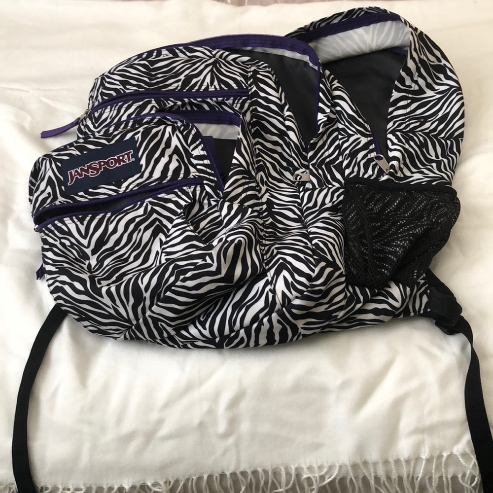 Zebra print Jansport Backpack